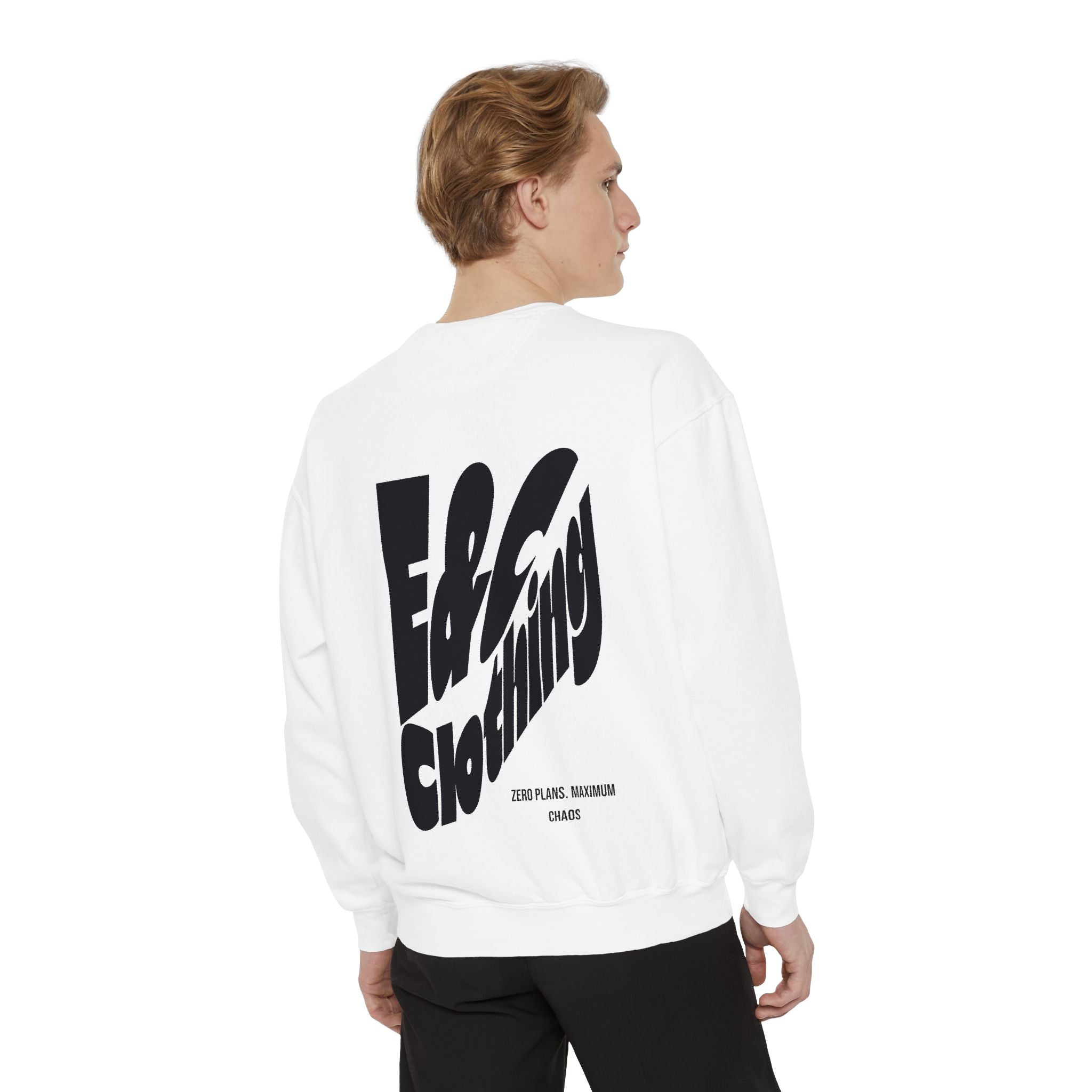 ⚡ E&C CLOTHING — Zero Plans. Maximum Chaos Crewneck ⚡ Printify