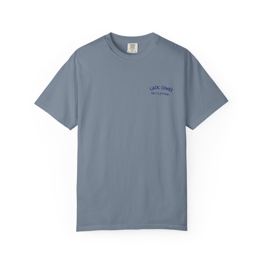 Lucky Life Snake Tee – “Luck Comes with Chance” Graphic Shirt