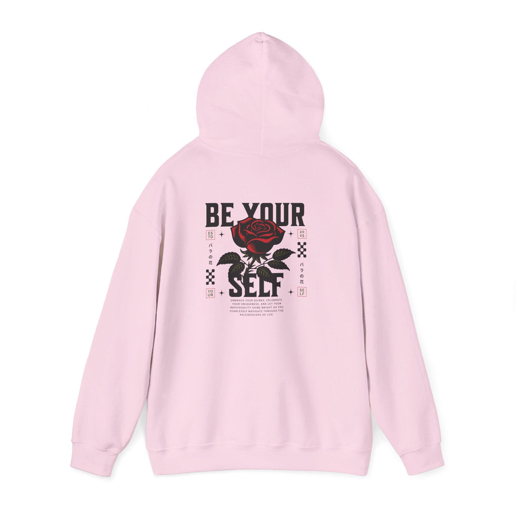 Be Your Self Rose Statement Hoodie Printify