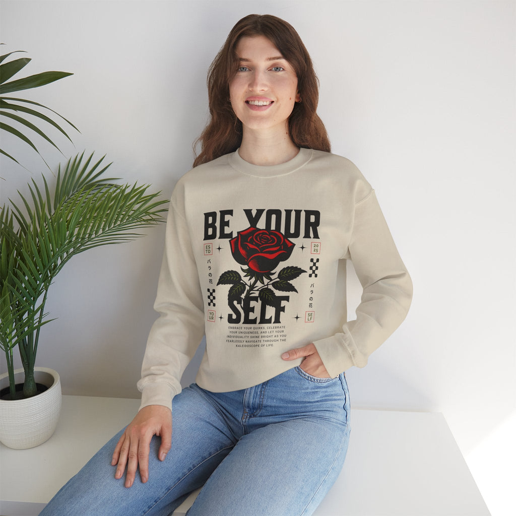 🌹 Be Your Self Rose Crewneck🌹 Printify