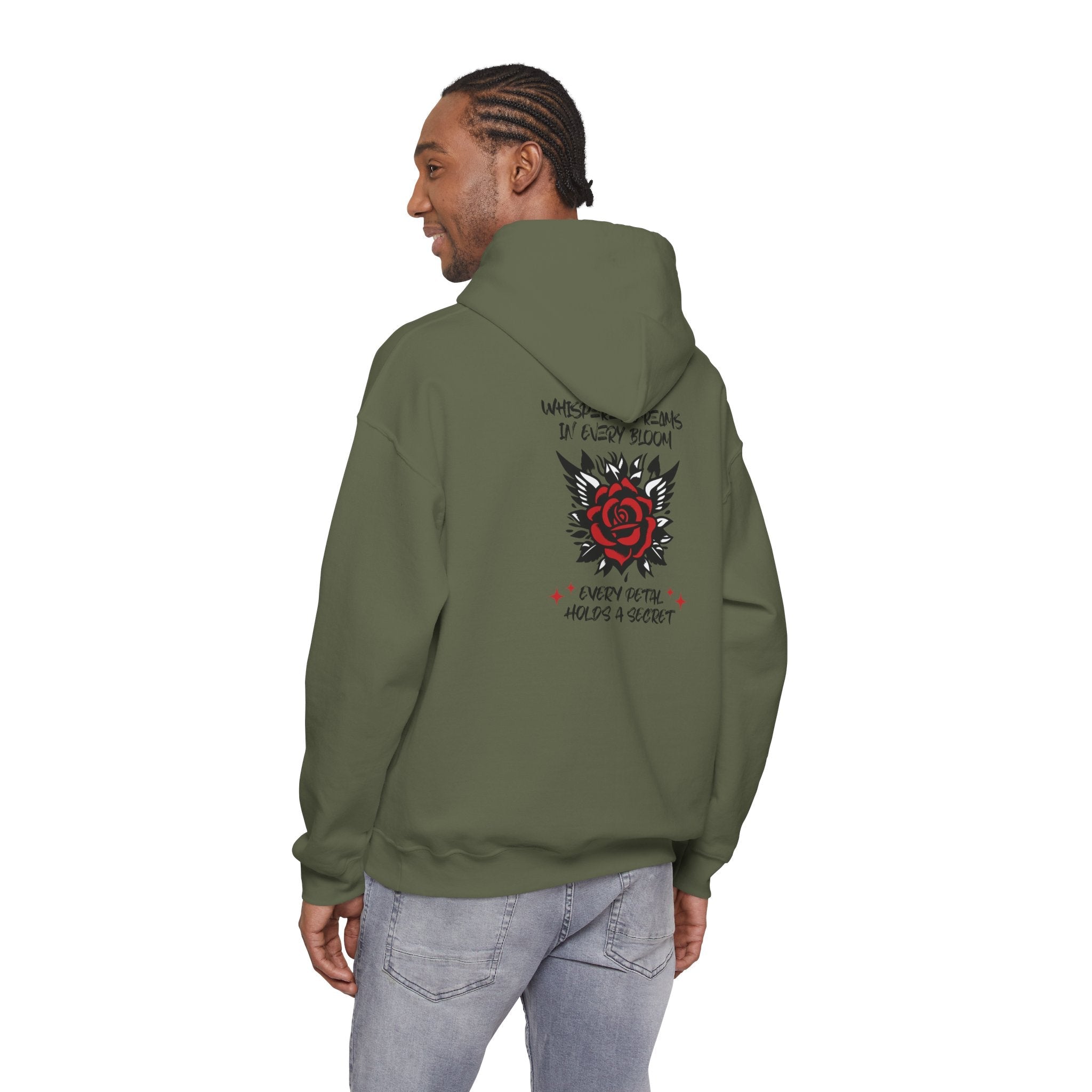 Whispered Dreams Rose Hoodie Printify