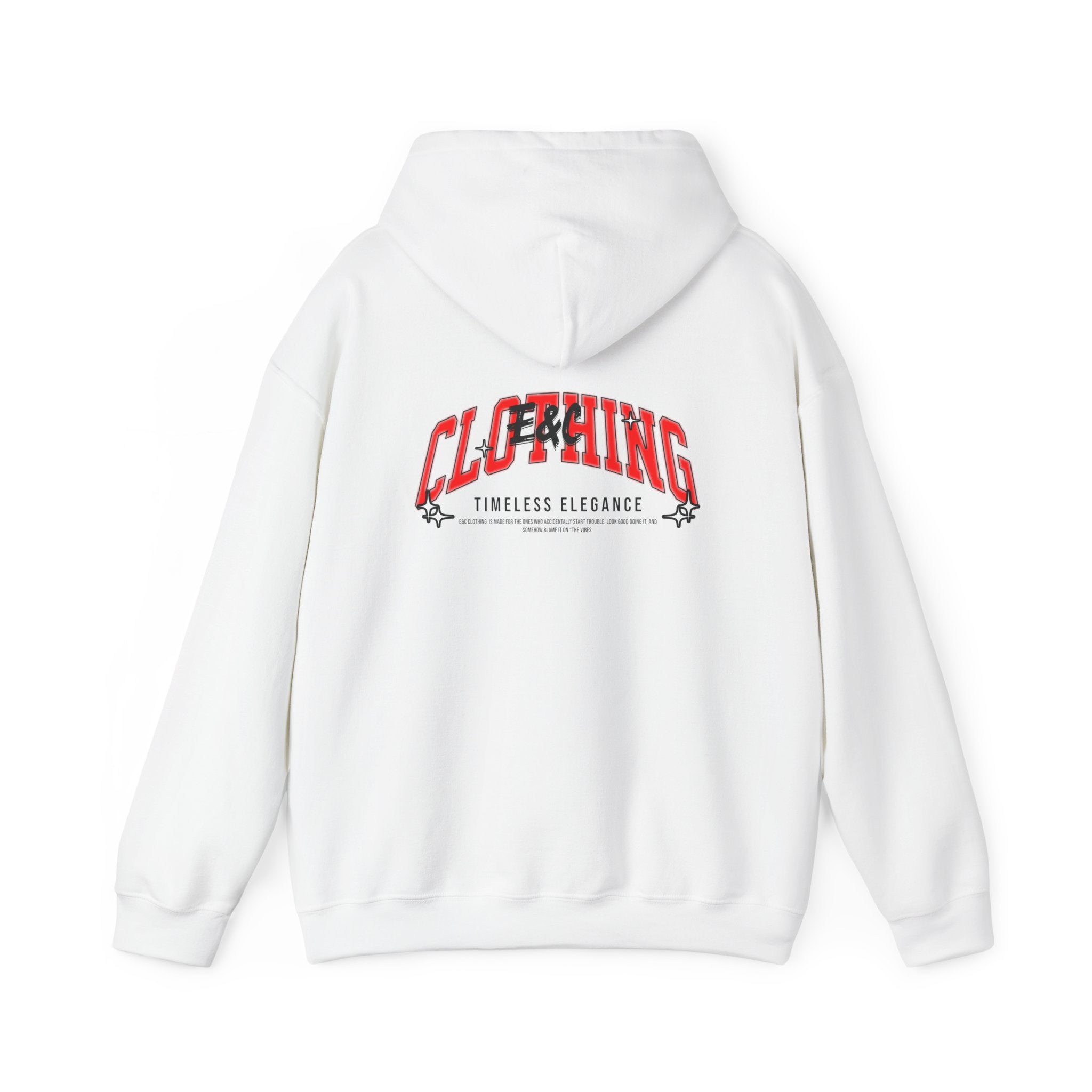 “Timeless Elegance” E&C Back Print Hoodie Printify
