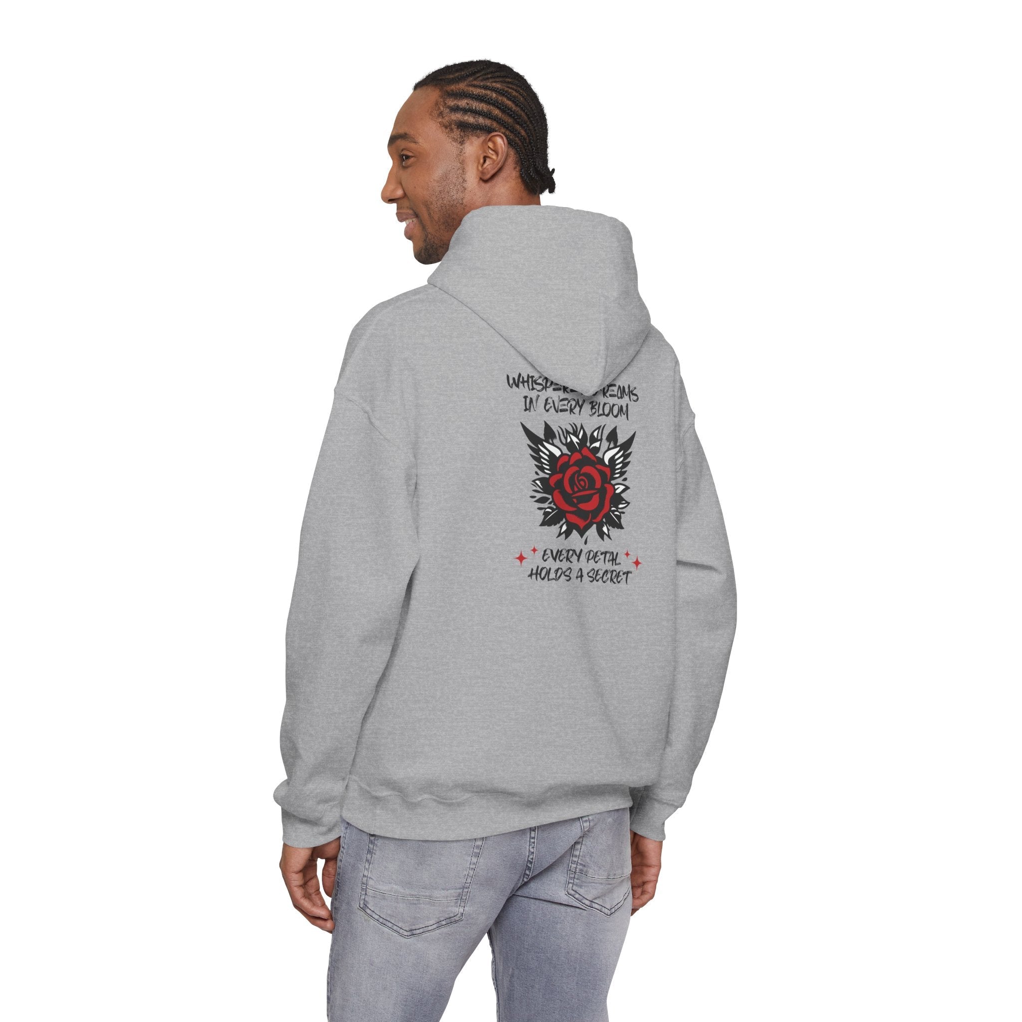 Whispered Dreams Rose Hoodie Printify