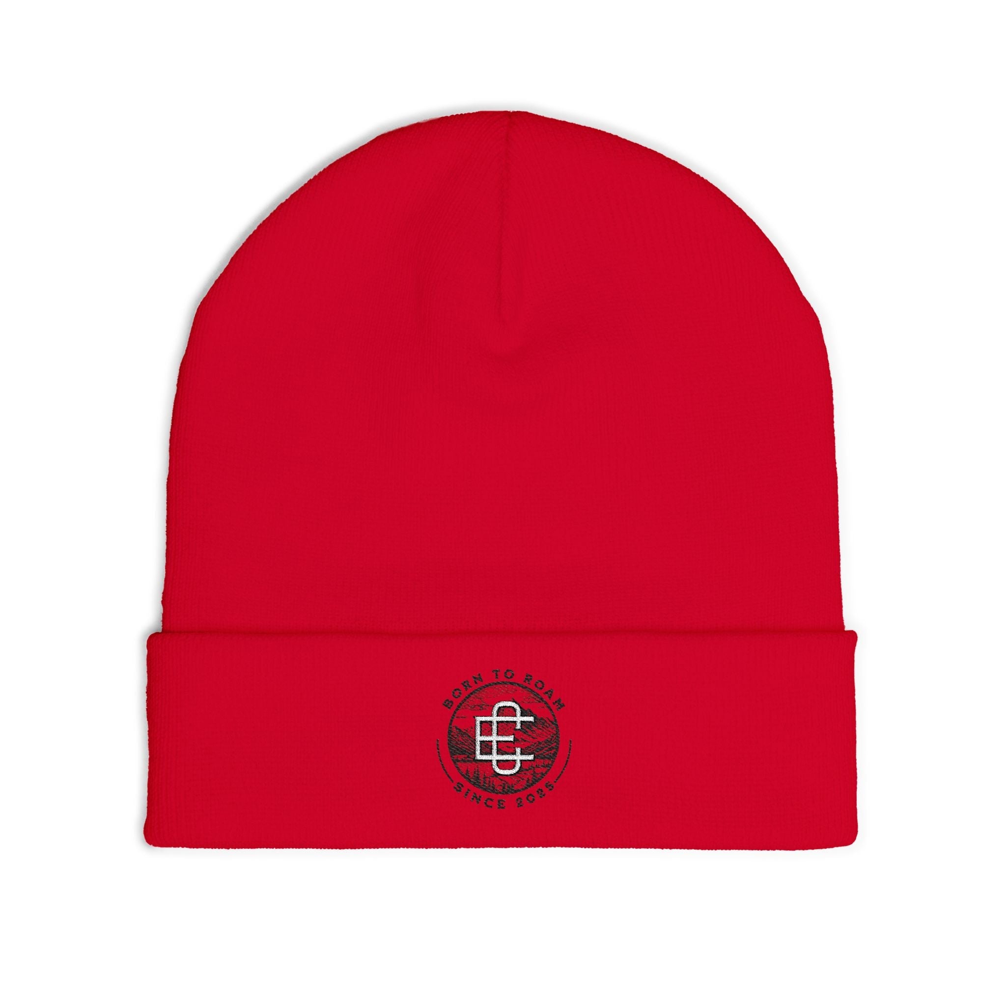 Embroidered 'Born to Roam' Knit Beanie Printify